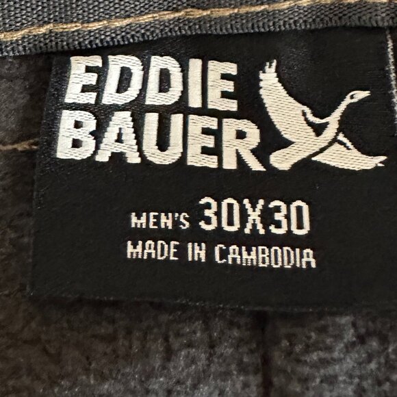 Eddie Bauer Men's Rainier Fleece Lined Pant Size 30X30 Tan Stretch Fit (NEW) - Picture 4 of 16